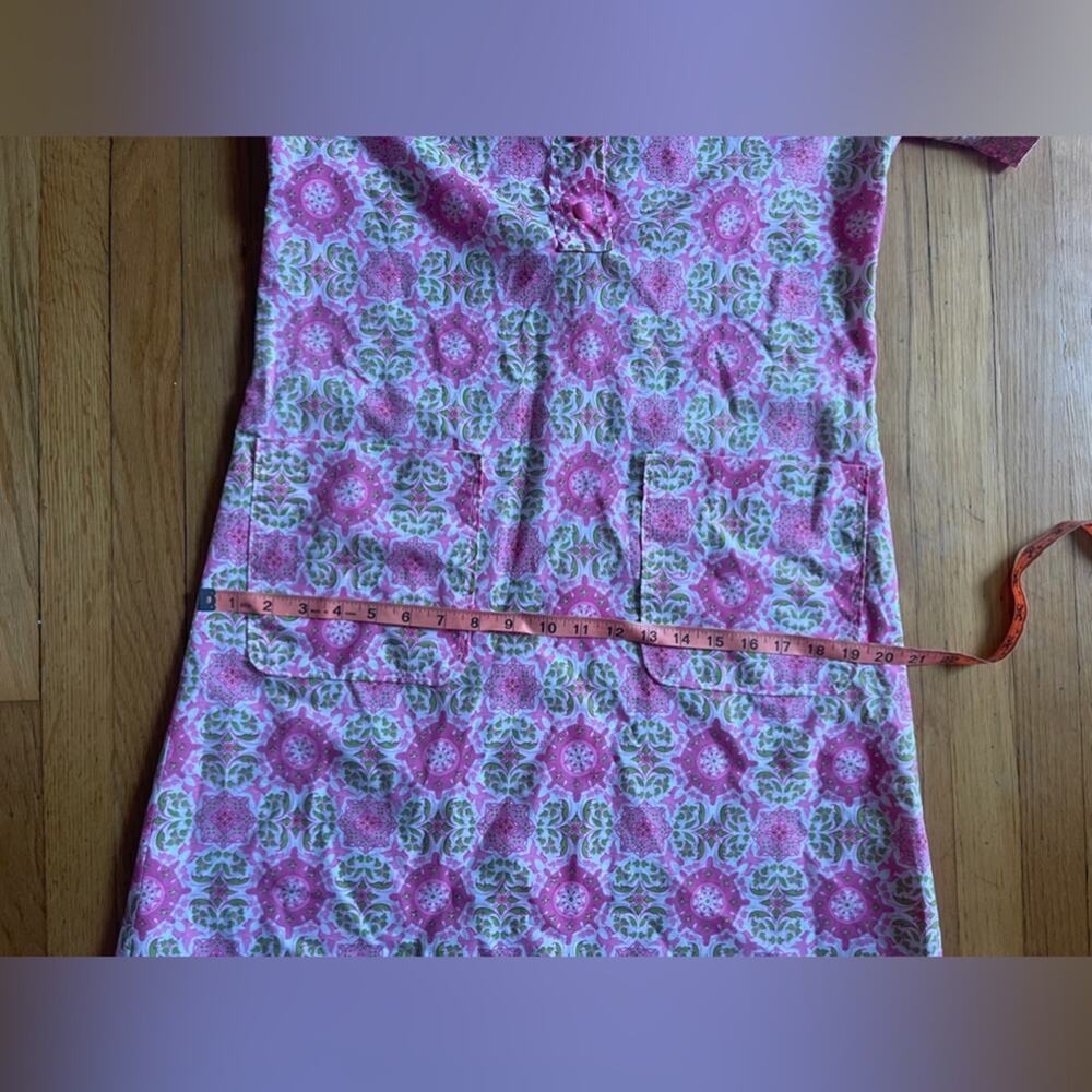 60s Vintage Pink Patterned Cotton Day / House dress - Picture 6 of 6